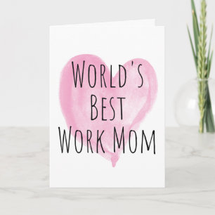 Carte Meilleure maman du monde à cœur rose