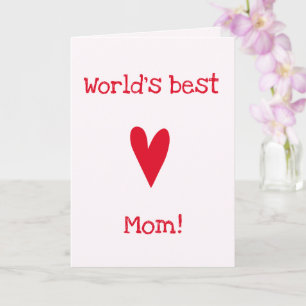 Carte Meilleure maman du monde !   Anniversaire de la mè