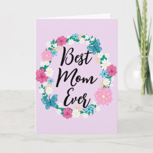 Carte Meilleure Maman du Monde Fête des Mères Couronne F