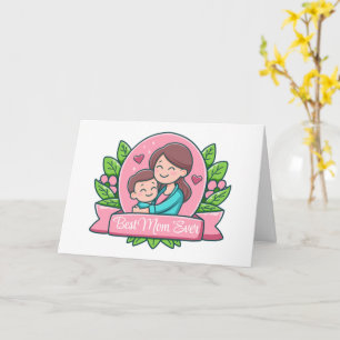 Carte Meilleure Maman du Monde, Maman et Enfant, Personn