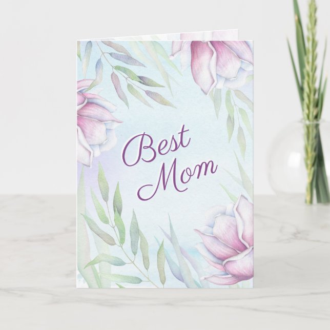 Carte Meilleure Maman, Écriture Inspirante pour la Fête  (Devant)