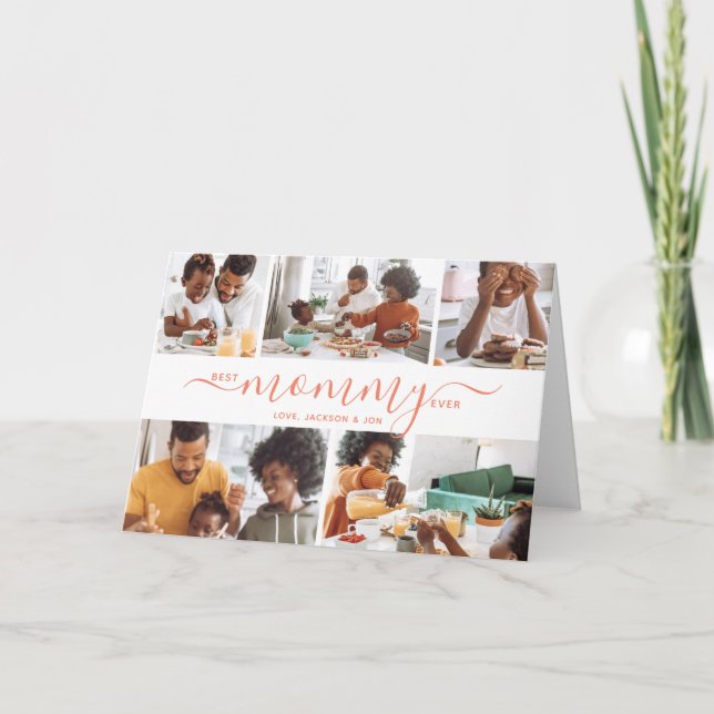 Carte Meilleure Maman Ever Collage de Photos Cadeau de F (Devant)