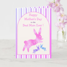 Meilleure Maman Ever Lapin Mignon Rose Fête des Mè