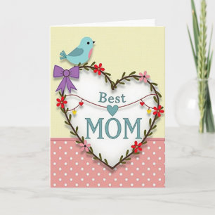 Carte Meilleure Maman Fleurs Douces