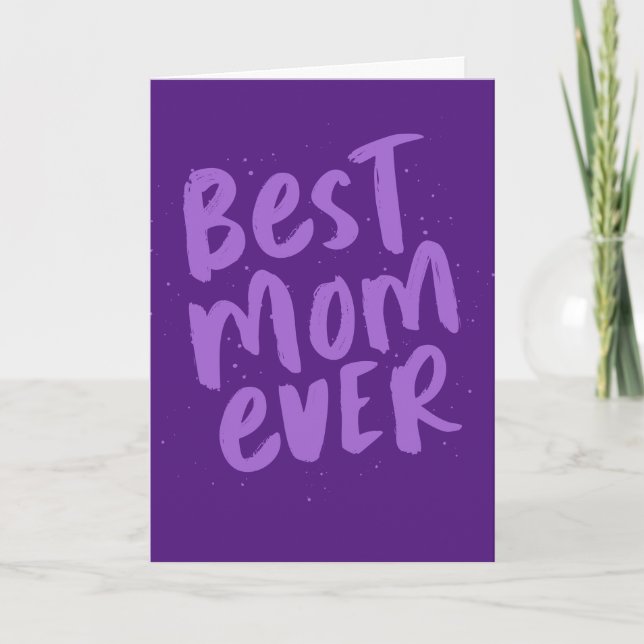 Carte Meilleure maman jamais audacieuse moderne violet c (Devant)