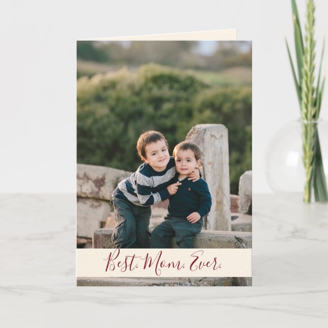 Carte Meilleure maman jamais photo (Devant)