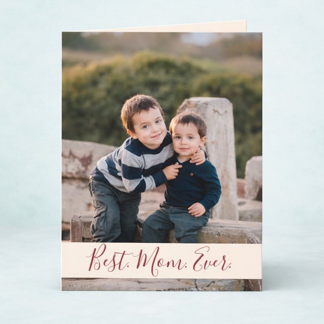 Carte Meilleure maman jamais photo (Créateur téléchargé)
