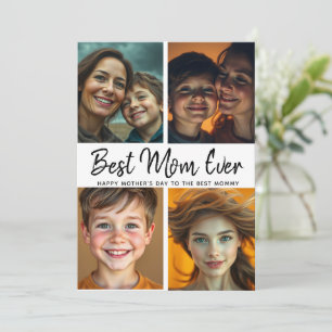 Carte Meilleure maman jamais Photo personnalisée Fête