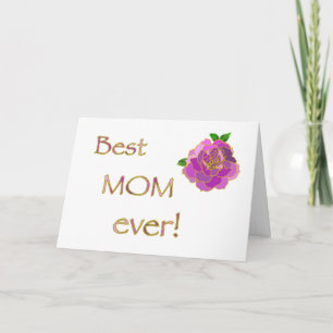 Carte Meilleure Maman Jamais Rose Rose Merci Pour Tout