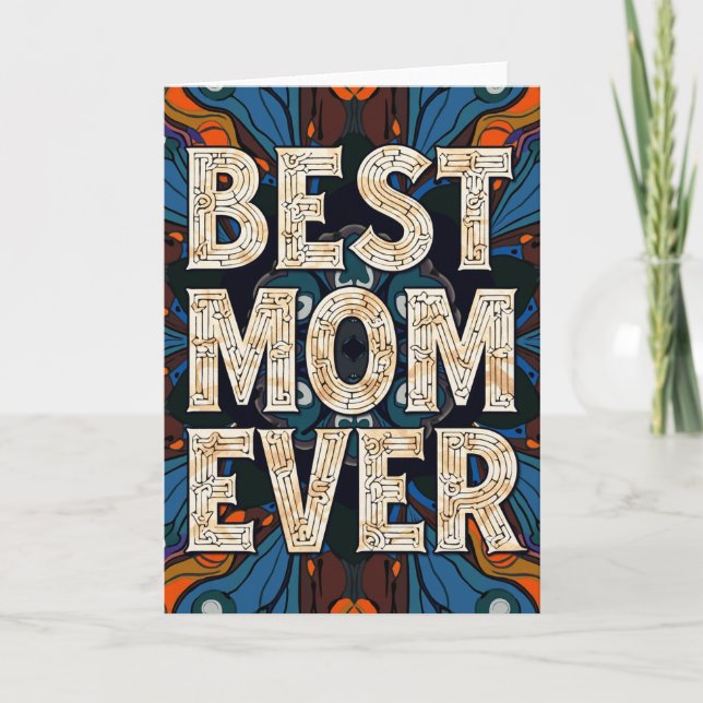 Carte Meilleure Maman Kaleidoscope (Devant)