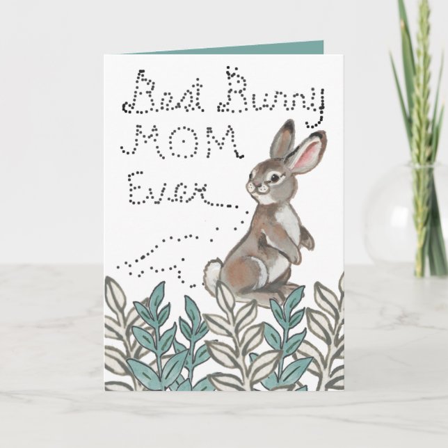 Carte Meilleure maman lapin toujours mignonne lapin Text (Devant)