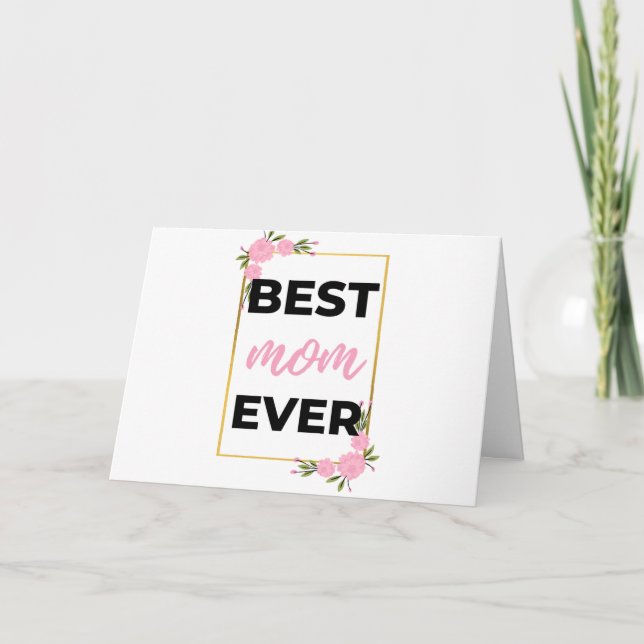 Carte Meilleure maman noir (Devant)