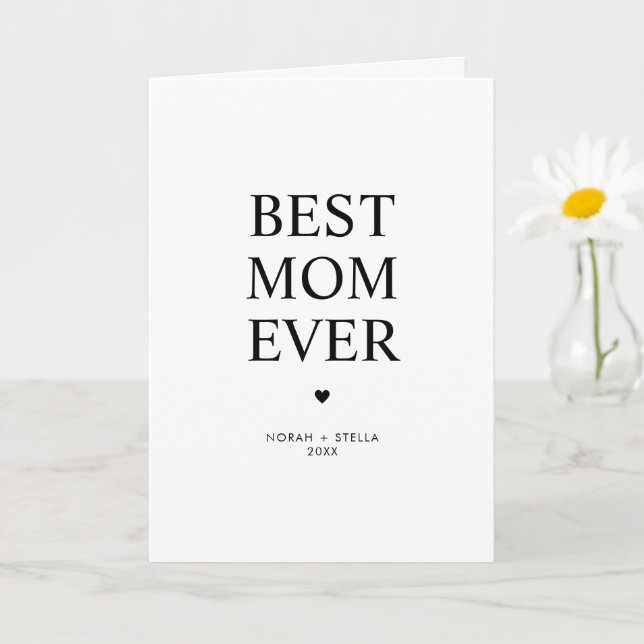Carte Meilleure maman personnalisée  (Petite plante)