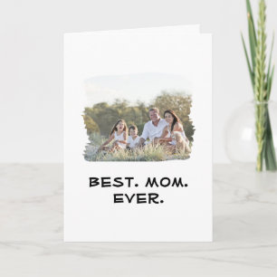 Carte Meilleure Maman Personnalisée Photo de Famille Fêt