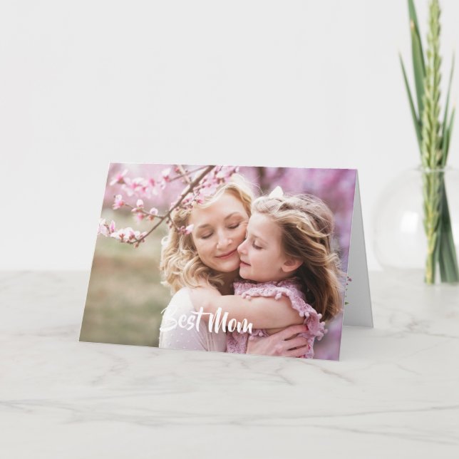 Carte Meilleure maman Personnaliser Photo Poème Fête des (Devant)