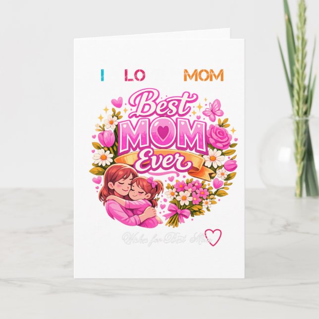 Carte Meilleure maman qui soit - mère6 (Devant)