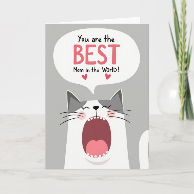 Carte Meilleure Maman Rayée (Devant)