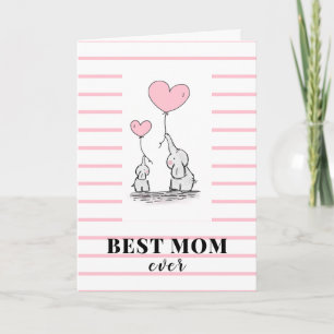 Carte Meilleure Maman Toujours Elephant Amour Fête des m