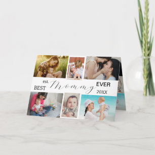 Carte Meilleure mère jamais   Collage photo de la fête d