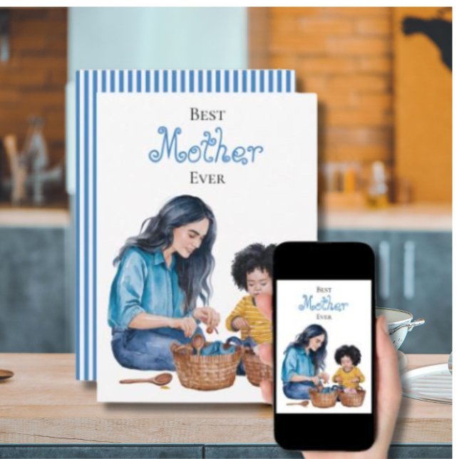 Carte Meilleure mère toujours maman & Enfant Bonding Mom (Créateur téléchargé)