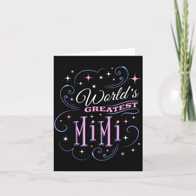 Carte Meilleure Mimi du Monde Grand-mère Mignonne Fête d (Devant)