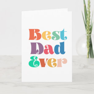 Carte Meilleure papa jamais Vintage rétro script Fête de