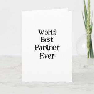Carte Meilleure partenaire au monde pour la Saint-Valent