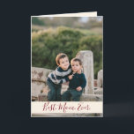 Carte Meilleure photo de maman Ever<br><div class="desc">A lovely greeting card for Mother's Day, the easy to use templates makes customization fun and easy. The front of the card feobjets a photo template for inserting your family picture. There is a light peach colored rectangle with "Best. Maman. Ever." writes dans beautiful burgundy cursive text. Le texte de...</div>