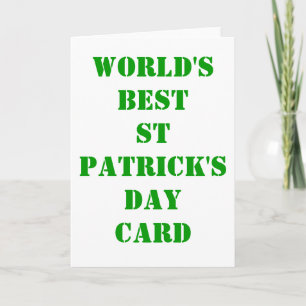 Carte Meilleure Saint Patrick du monde