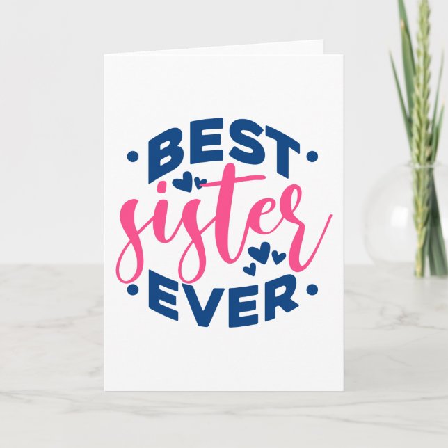 Carte Meilleure soeur jamais (Devant)