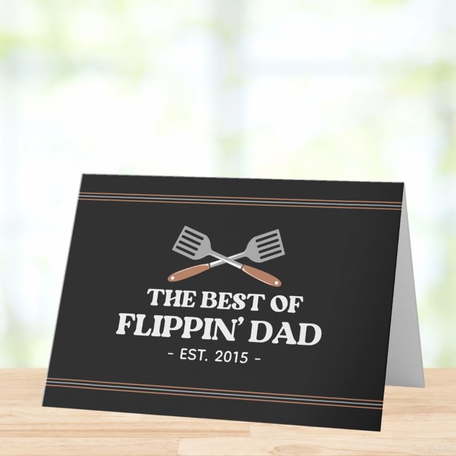 Carte Meilleure Spatule pour Papa Flippin Drôle Recette  (Close up)