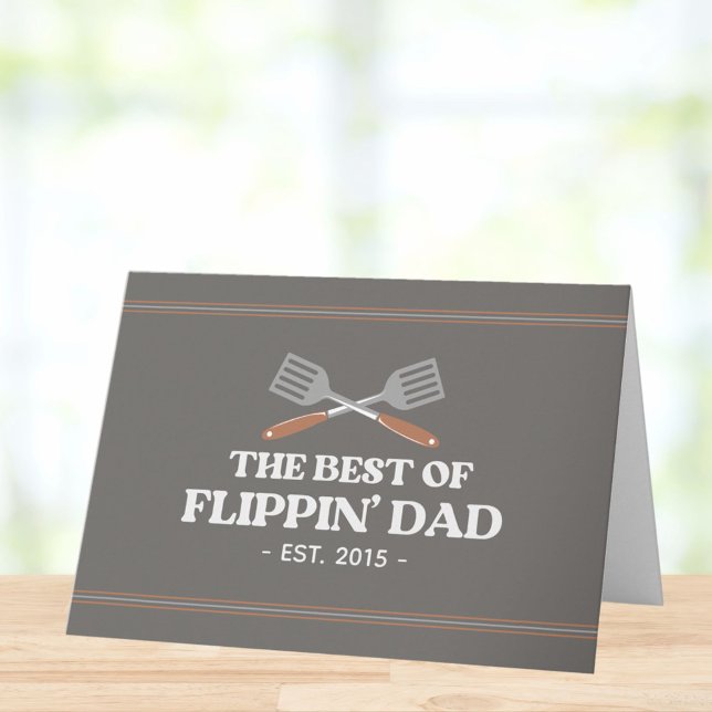 Carte Meilleure Spatule pour Papa Flippin Drôle Recette  (Close up)