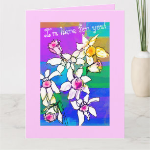 Carte Meilleure sympathie/.Soutenez la salutation floral