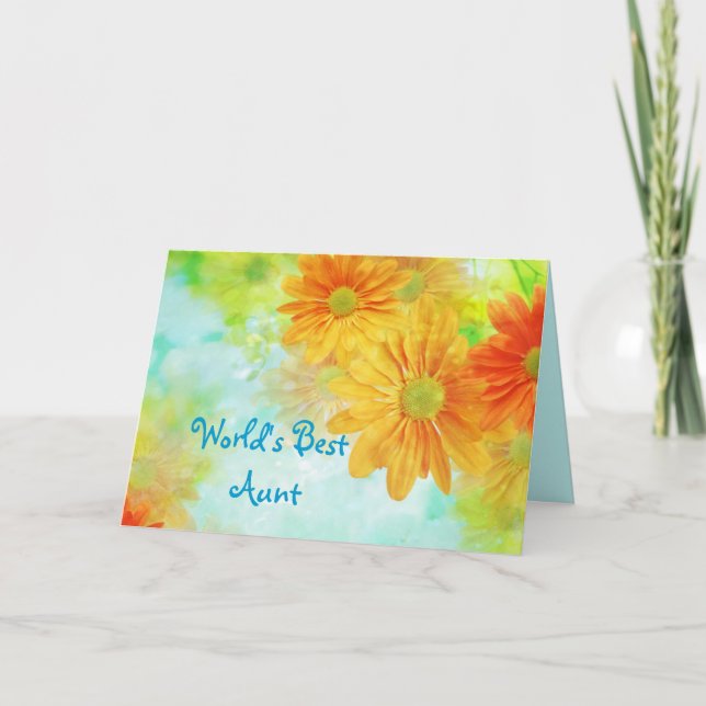 Carte Meilleure tante Daisy Floral (Devant)