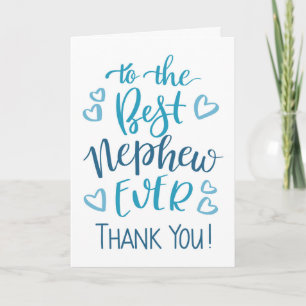 Carte Meilleure typographie de Merci jamais Nephew en bl