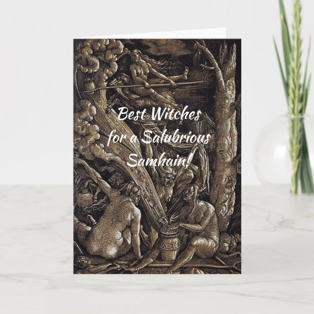 Carte Meilleures sorcières Halloween Samhain Card 5x7 (Devant)