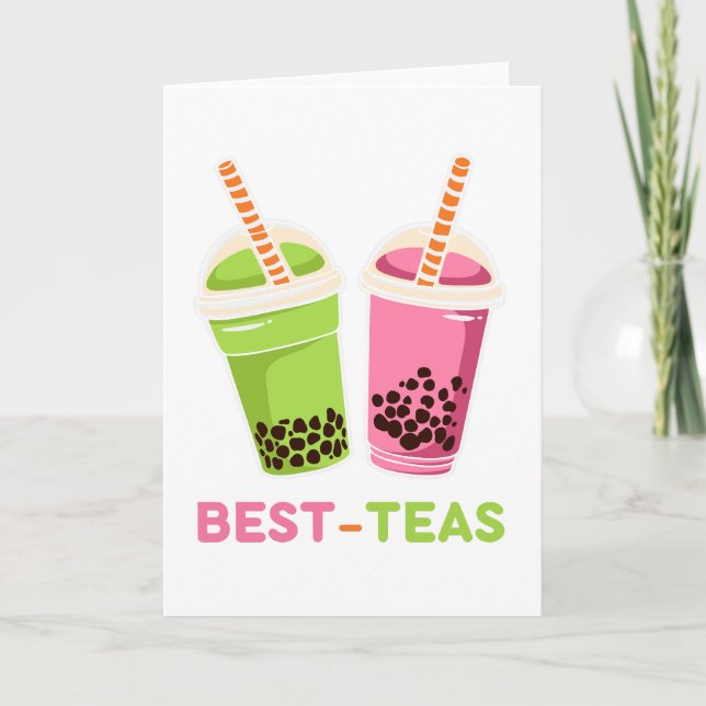 Carte Meilleures thés kawaii boba bubble tea meilleures  (Devant)