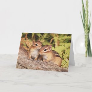 Carte Meilleurs amis Baby Chipmunks