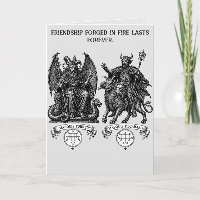 Carte Meilleurs amis Forneus et Decarabia (Devant)