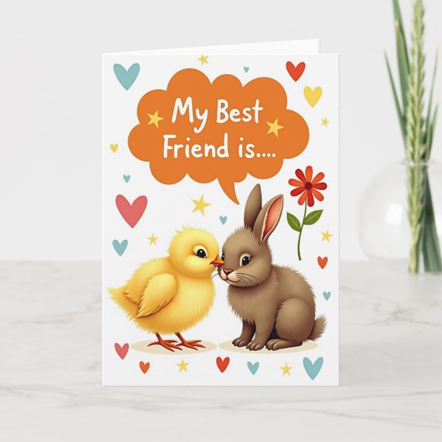 Carte Meilleurs Amis Pour Toujours (Devant)
