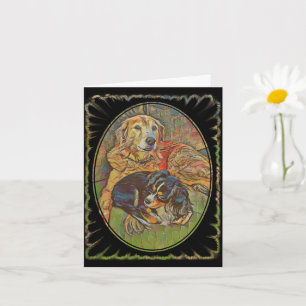 Carte Meilleurs amis pour toujours - Amis de chien migno