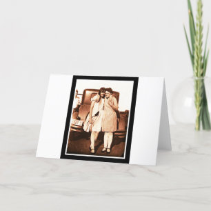 Carte Meilleurs amis Vintage Sepia