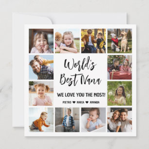 Carte Meilleurs petits-enfants de Nana au monde 12 Colla