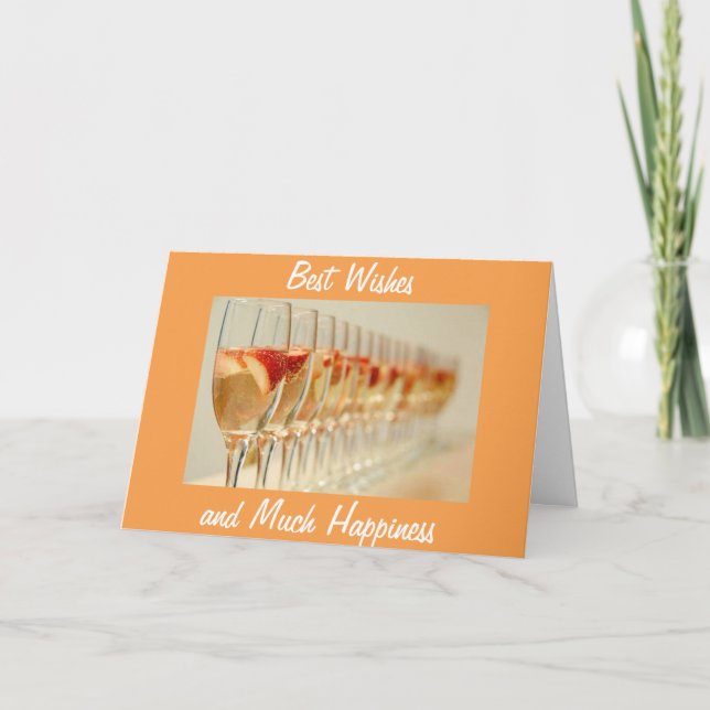 CARTE MEILLEURS SOUHAITS ET BEAUCOUP DE BONHEUR POUR VOU (Devant)