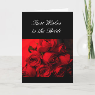 Carte "Meilleurs voeux à la mariée" - Crimson Rose Bouqu