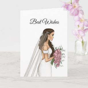 Carte Meilleurs voeux Mariée Mariage simple