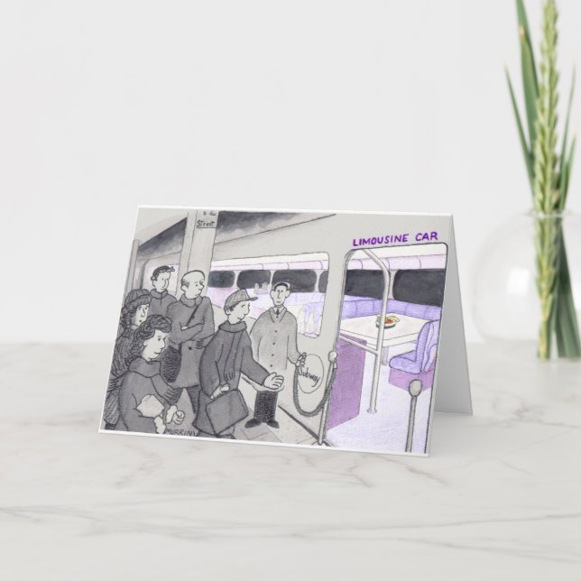 Carte Meilleurs voeux pour un métro (Devant)