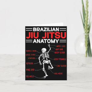 Carte Mélange drôle d'anatomie de Jiu Jitsu brésilien sq