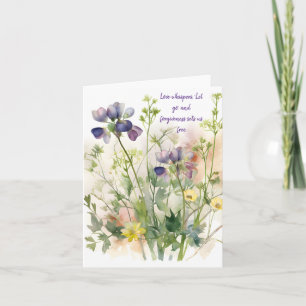 Carte Mélange printanier aquarelle fantaisiste Floral Jo