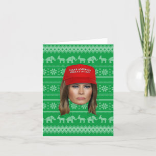 Carte Melania Trump MAGA Noël